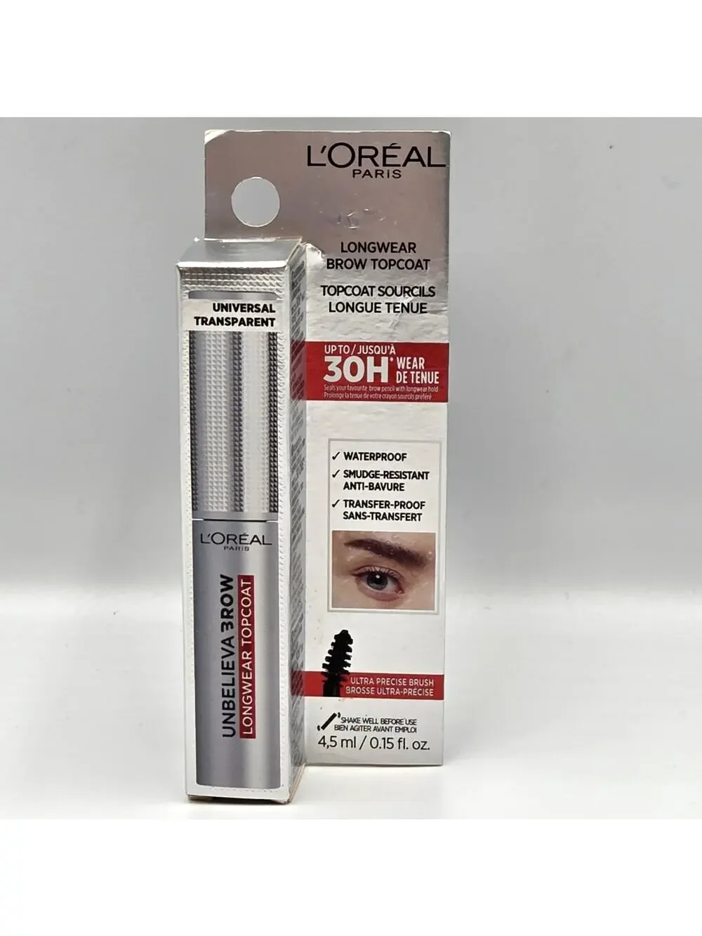 L'Oreal Longwaer Brow Topcoat Wtrproof 30hrwear Unbelievabrow Transparent *READ*